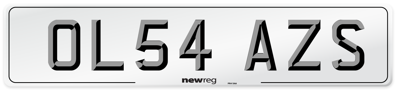 OL54 AZS Number Plate from New Reg